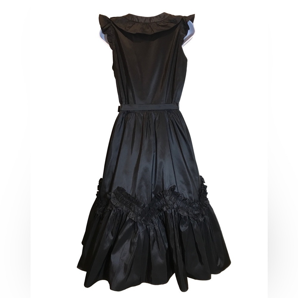 * SILK FORMAL COCKTAIL DRESS, DONNA RICCO, SZ 4, BLACK - Picture 3 of 10